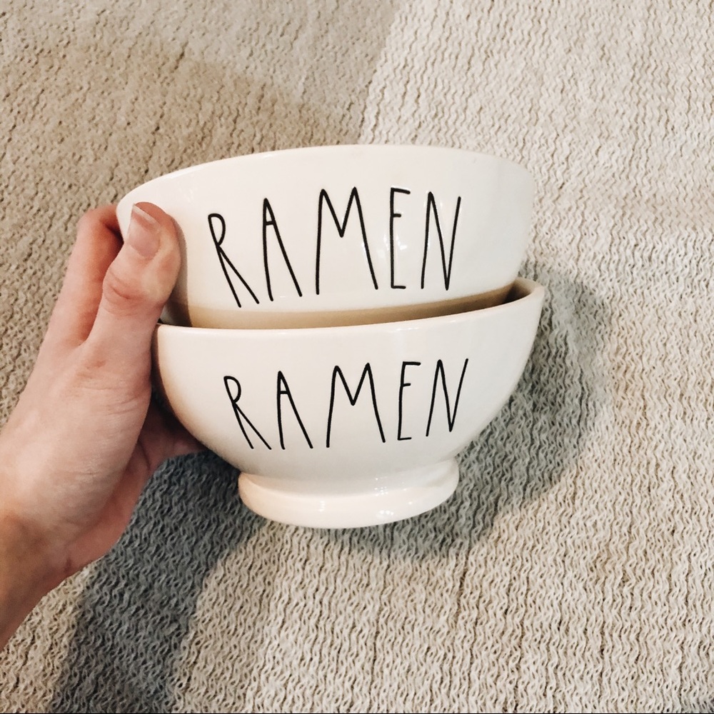 Rae Dunn Ramen Bowl Set x2